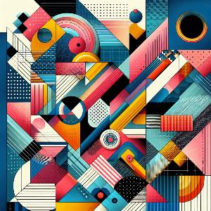 colorful abstract art poster with geometric shapes (24)